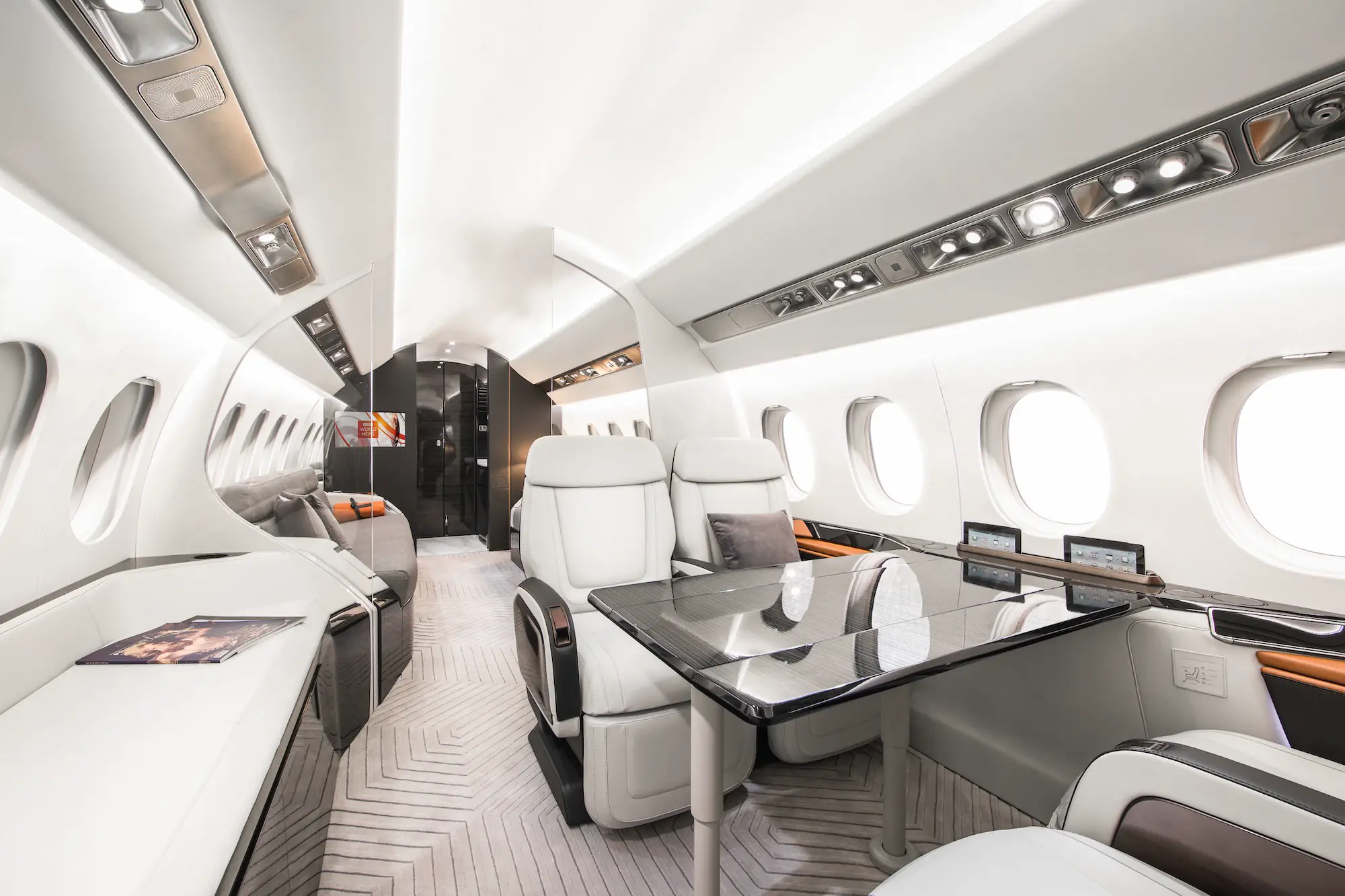 Intérieur jet privé ultra-luxe